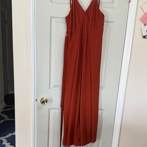 Simplee Terracotta Maxi Dress
